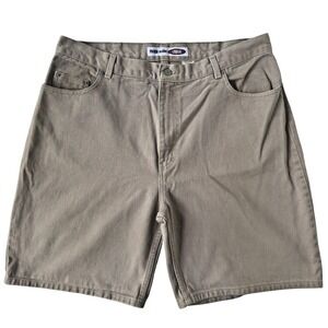 VTG Faded Glory Loose Jean Shorts Men 38(37.5)Beige Jorts Skate Baggy Y2k Grunge